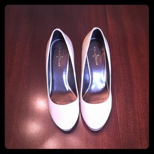 Cole Haan Nude/Tan Patent Leather Wedges